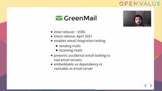 Testing of email notifications with GreenMail, a mock mail server by Jens Knipper