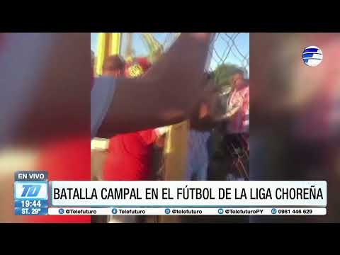 Batalla campal en la final de la liga de Choré