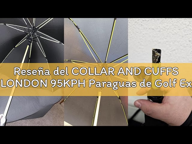 Vídeo relacionado con COLLAR AND CUFFS LONDON 80KPH 12 Varillas Paraguas Plegable Antiviento Hombre Mujer Automático - Paraguas Resistente - Fibra de Vidrio - Doble Toldo Ventilado - Mango De Madera Maciza - Negro