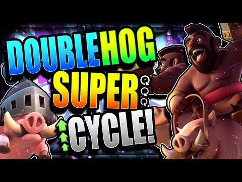 INSANE 3.1 SUPER FAST CYCLE HOG DECK!! Easy Ladder Deck! Clash Royale Double Hog Deck