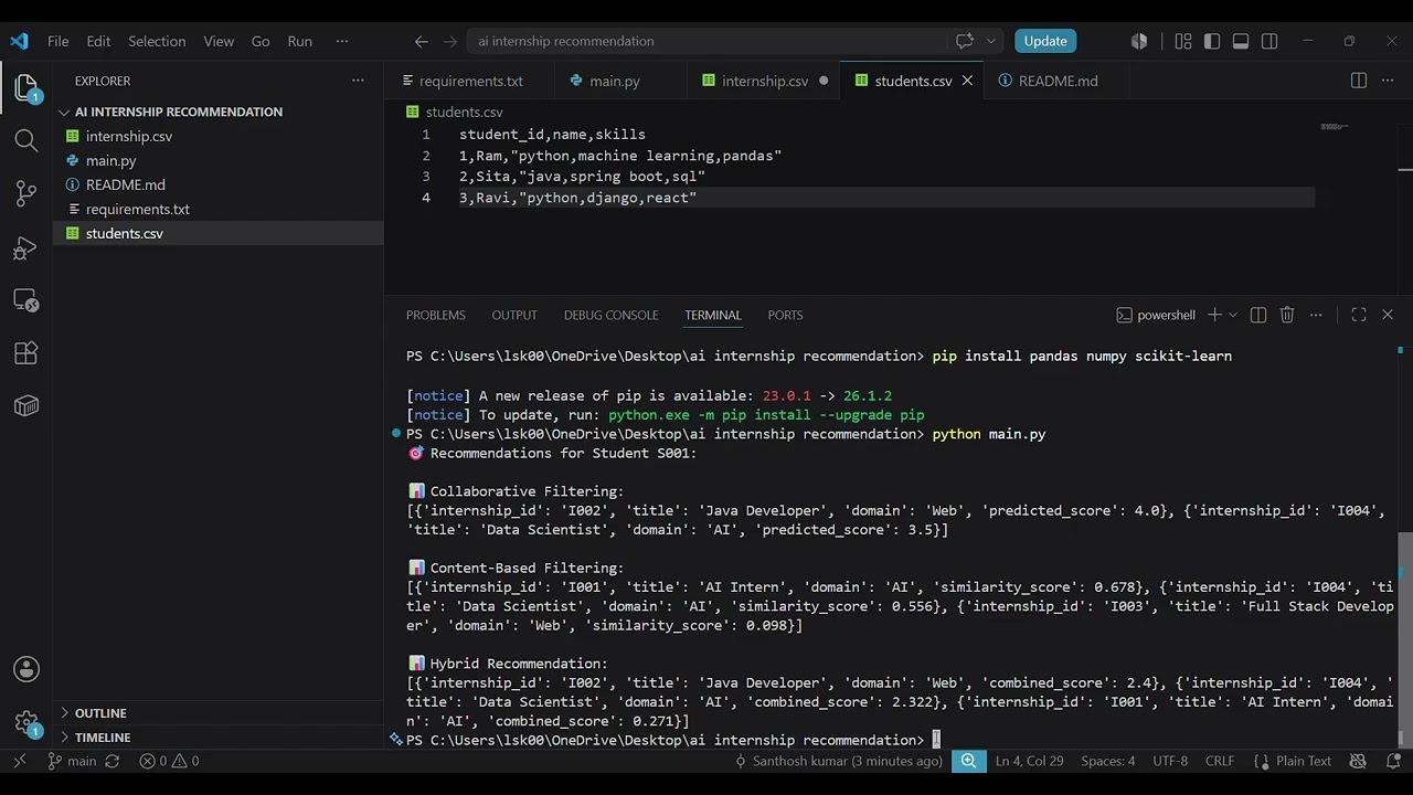 Task Submission - DAS001436 - Recommendation Engine