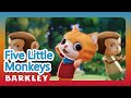 Five Little Monkeys Barkley Nursery Rhymes Kids Songs
