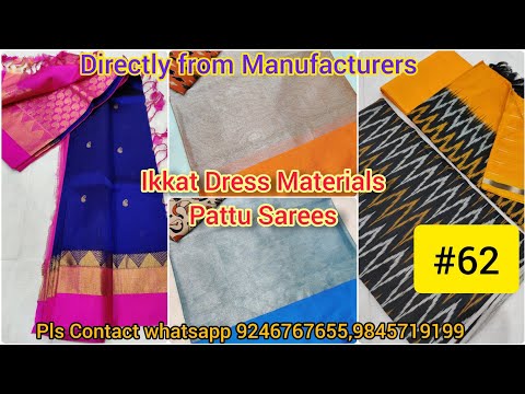 #62 Latest Model Tissue Sarees & Pattu Sarees & Ikkat Dress Materials [29-06-2020]