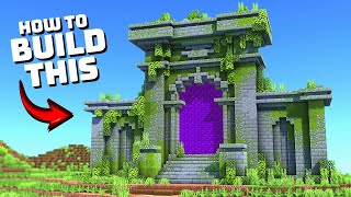 How to Build a Overgrown Nether Portal | Minecraft Tutorial