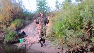 Рыбалка на Оке-6.На лодке к пункту 2.Сборка фидера.