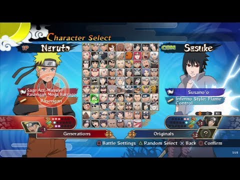 Naruto Shippuden: Ultimate Ninja Storm Generations Opening and All Characters [PS3]