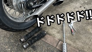 スティードのマフラー 直管とサイレンサーの音の違いが凄かった