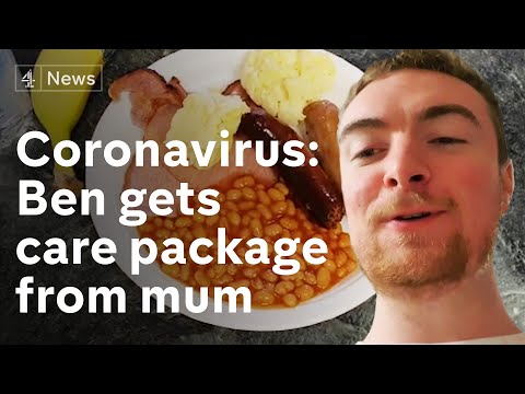 隔離區內。本在冠狀病毒隔離的第2天拆開了護理包。 (Inside Quarantine: Ben unpacks care package on day 2 of coronavirus isolation)