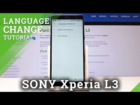 Change Language SONY Xperia L3 - How to Set Up Language