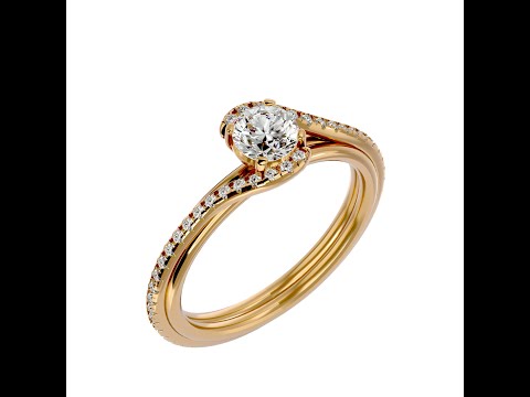 Inel de logodna Impressive Art deco Custom Aur Roz 18k Real Diamonds  - Carina