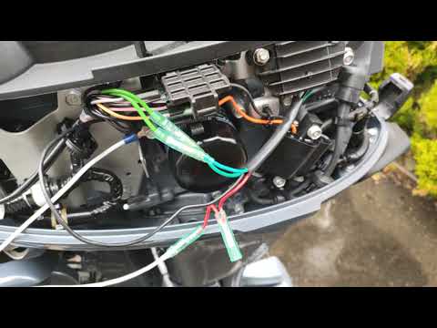 Yamaha F20 Outboard Tachometer Installation and Rectifier/Regulator setup.