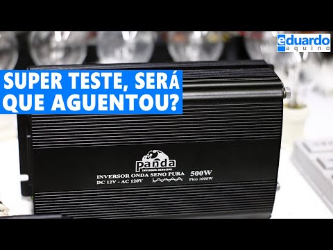 Super teste no INVERSOR PANDA 500W Onda Senoidal Pura