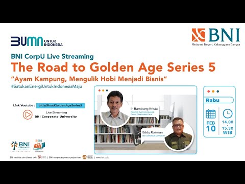 , title : 'The Road to Golden Age Series 5: "Ayam kampung, Mengulik Hobi Menjadi Bisnis"'