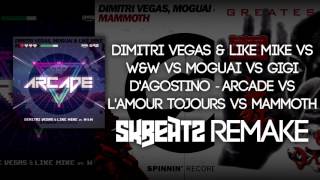DV & LM vs W&W vs Moguai vs GIGI D'agostino-Arcade vs L'amour Toujours vs Mammoth(SKBEATZ Remake)