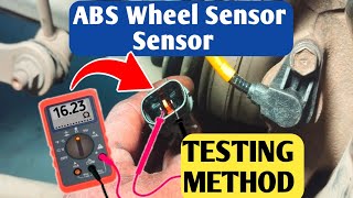 How To Test  ABS Wheel Speed Sensor ! Using A multimeter