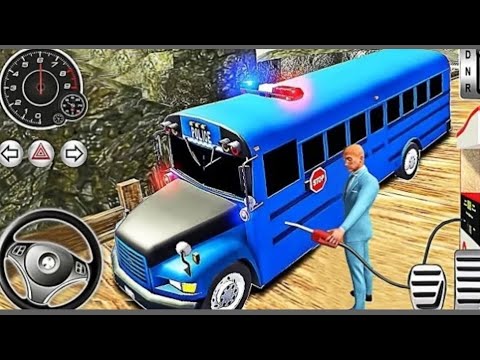 Offroad Police Bus Driver Simulator - Coach Hill Dangerous Duty Driving - Android Gameplay #3