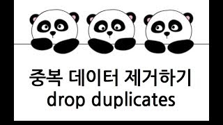[Pandas 강의] 중복 데이터 삭제하기 (drop duplicates)