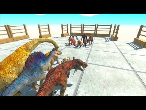 Sky Arena ALL DINOSAURS TEAM vs ALL FACTIONS TEAM - Animal Revolt Battle Simulator ARBS