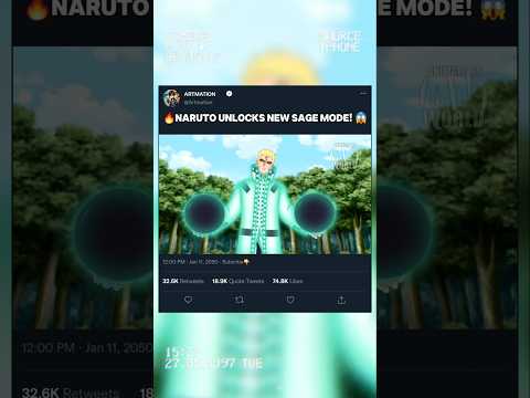 Naruto Unlocks NEW Sage Mode! 😱🔥 | Epic Power Boost Revealed!