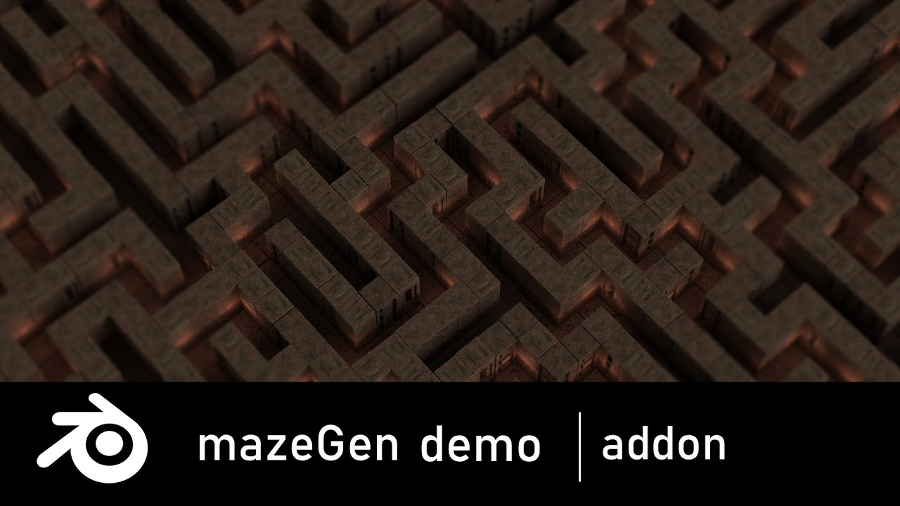 MazeGen Blender Addon Demonstration