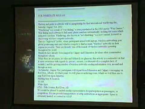 DEF CON 11 - Chris Hurley - The WorldWide WarDrive: The Myths, The Misconceptions