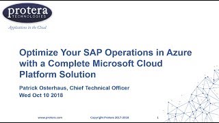 Optimize your SAP Operations in Azure with a Complete Microsoft Cloud 