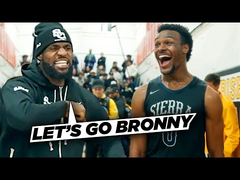 Bronny James GETS REVENGE & LeBron LOSES HIS MIND!! Sierra Canyon vs Bishop Montgomery!