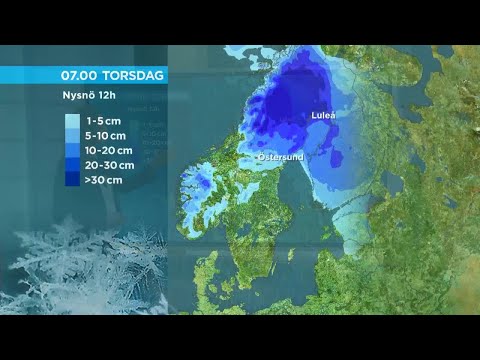 ”Det kan på sina håll komma upp till tre decimeter snö” - Nyheterna (TV4)