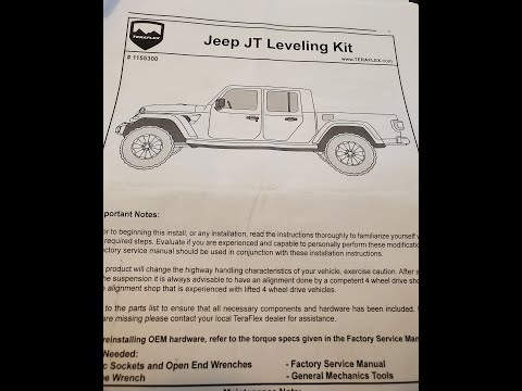 Teraflex 1.5 Leveling Kit Installation Jeep Gladiator
