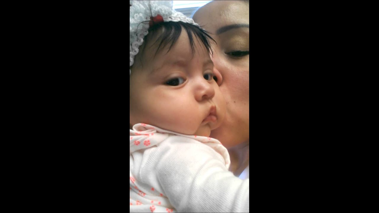 Proof that Alessandra loves mommy's kisses