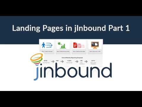 How to Create Landing Pages With jInbound Part 1
