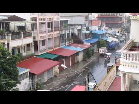 Cambodia, Phnom Penh - quiet rainy street - Aug 2014