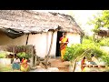Pachimirchi Pappu Kakarakaya Fry White Rice Dal Bitter Gourd Fry Traditional Village Cooking