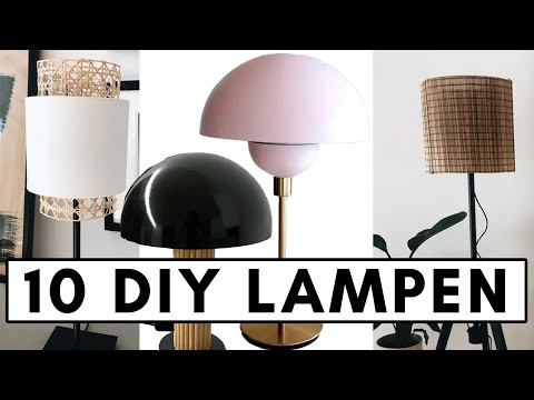 10 DIY lamp ideas with instructions - floor lamps, flower pot lamps and many more