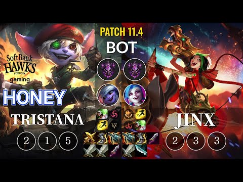 SHG Honey Tristana vs Jinx Bot - KR Patch 11.4