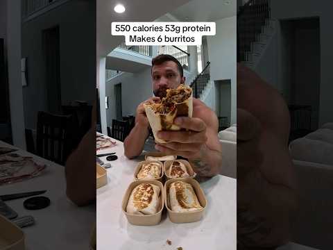 High protein, beefy cheesy burritos