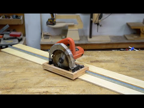 Make PERFECT Crosscuts with a Simple DIY Circular Saw Track Rail Guide