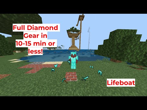 Lifeboat survival mode how to get full diamond gear in 10-15 min