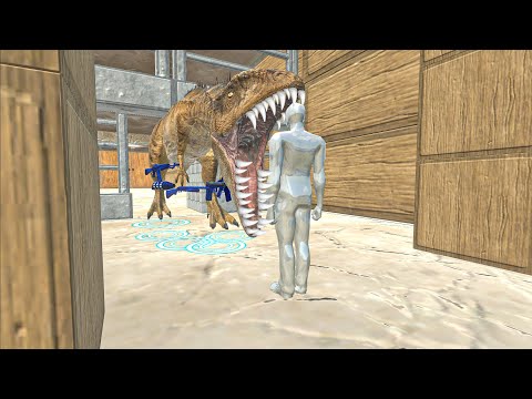FPS AVATAR RESCUE MISSION VS DINOSAURS IN MAZE BUNKER-Animal Revolt Battle Simulator