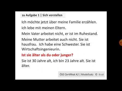 ÖSD Zertifikat A2 | sich vorstellen | Gemeinsam eine Aufgabe lösen | to plan together