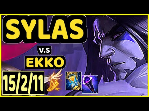 SYLAS vs EKKO - 15/2/11 KDA MID GAMEPLAY - EUW Ranked MASTER