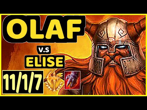 I WILL DOMINATE (OLAF) vs ELISE - 11/1/7 KDA JUNGLE GAMEPLAY - NA Ranked DIAMOND