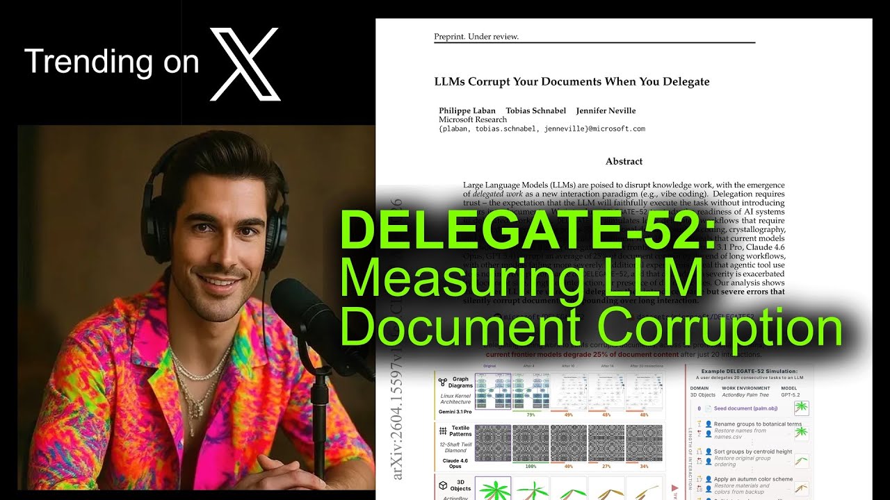 DELEGATE-52: Measuring LLM Document Corruption