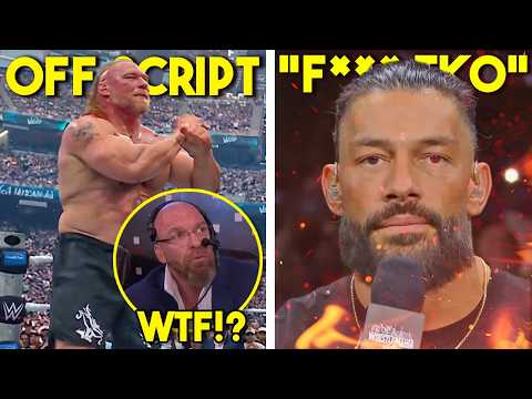 BROCK LESNAR WENT OFF-SCRIPT - X SIGN MEANING...WWE CHANGED WM FINISH... F*** TKO...Wrestling News