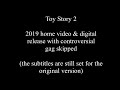 Censura Comparações De Créditos Finais Do Filme Toy Story 2
