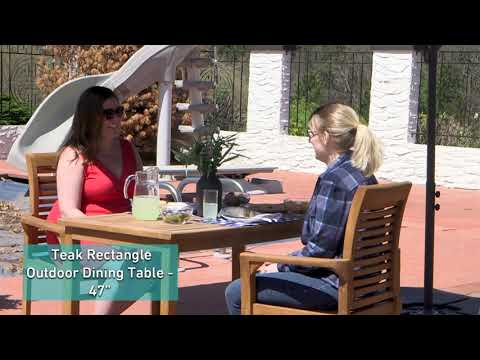 Ultimate Patio Teak Rectangle Outdoor Dining Table