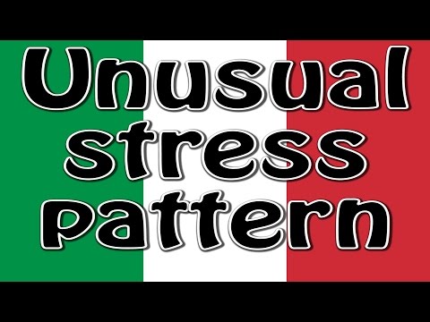 Italian unusual stress pattern in ARE verbs