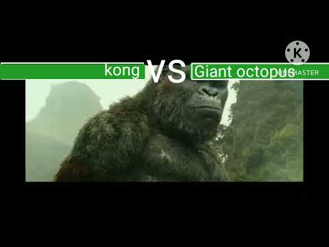 Kong vs giant octopus with healthbars