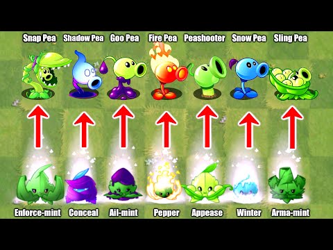 PvZ 2 - All PEASHOOTER Upgrade by All MINT vs Gargantuar Zombie