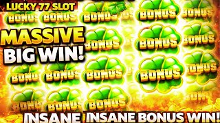 MASSIVE BIG WIN on LUCKY 77 SLOT! 🍀 INSANE BONUS WIN!